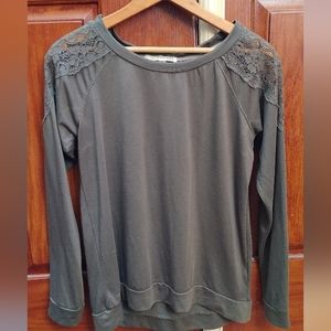 Rewind Olive Green Long Sleeve Shirt (M)